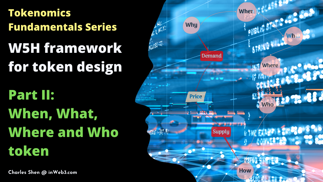 Tokenomics Fundamentals Series: W5H framework for token design, Part II - When, What, Where, and Who token?